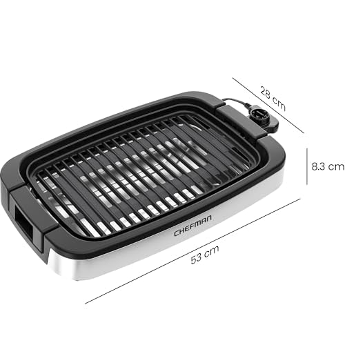 Large Smokeless Indoor Electric Grill with Extra Large Surface - Nonstick, Adjustable Temp