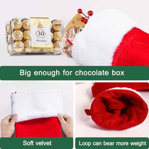 20 Inches Monogrammed Christmas Stockings - Super Soft Plush Cuff Christmas Stockings with Initials, Large Embroidered Monogram Stockings with Letter for Xmas Fireplace Decoration-H