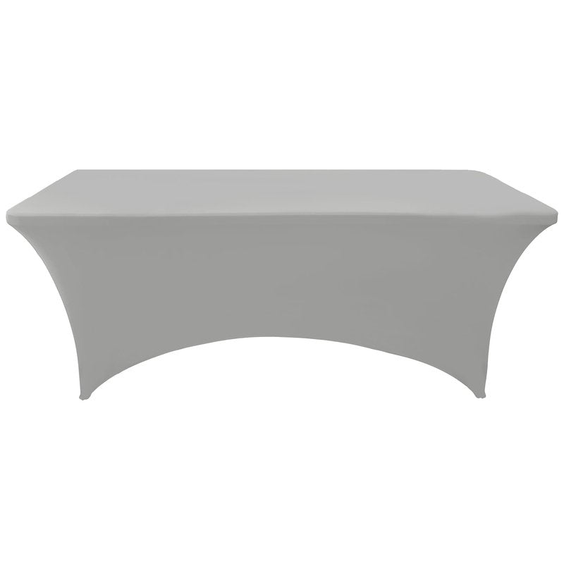 ZarzaaSik 110 6-Pack 4ft Spandex Table Covers for Rectangular Folding Tables - Wrinkle Resistant Stretch Tight Table Cloths - Ultimate Fitted Table Protector for Parties, Banquet, and Wedding