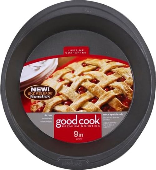 GoodCook Everyday Pie Pan - Scratch-Resistant Nonstick Steel | 9-Inch, Durable Gray Design