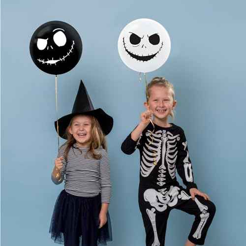 Amscan 112052 Nightmare Before Christmas Giant Latex Plastic Balloons 2ct, Multi Colored, 24''