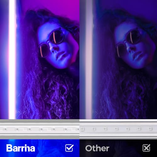 Barrina UV LED Blacklight Bar 9W 2ft T5 Bulb for Glow Party Halloween 4 Pack