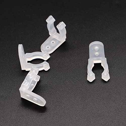 mxuteuk 100pcs 1/2 Inch LED Rope Light Clips Holder With 200 PCS Screws for Hanging Christmas Light Outdoor Wedding Patio LED Light Wall Mount G012-11-13