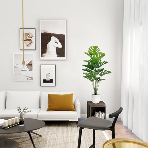 32 Inch Artificial Monstera Plants in Pots - Set of 2 Faux Tropical Trees for Home Office Garden Decor