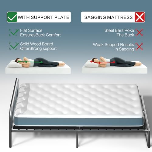 Queen Size Bunkie Board 10MM Folding Spring Support, Light, Breathable & Moisture Resistant