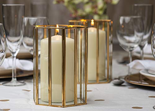 12 Ivory Unscented Pillar Candles - Dripless & Long Burn - 2.7 x 6.7 Inch