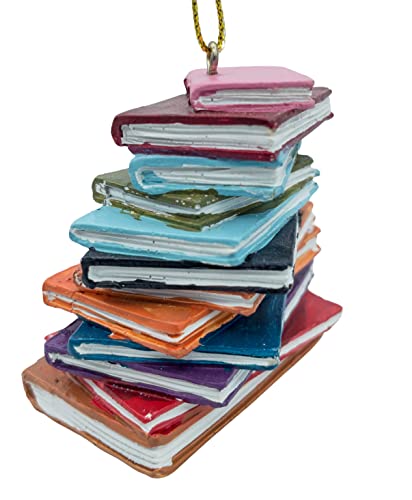 Christmas Book Stack Ornament - Teacher & Book Lover Holiday Decor