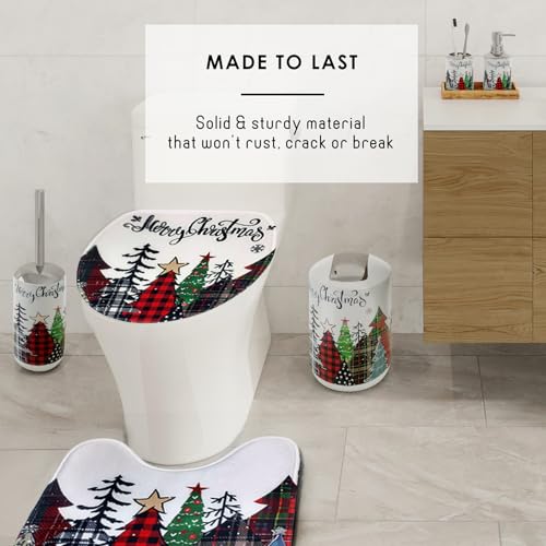 Clara Clark Bathroom Set - Christmas Shower Curtain Set, 19PC