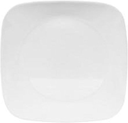 Corelle | Square Pure White Plates - Set of 6 Durable Dinnerware for Everyday Use