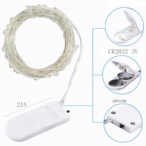 12 Pack 20 LEDs Fairy Lights Battery Operated String - 7 ft Mini