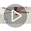 AKOFUN 44 Inch Black Ceiling Fan with Lights, Remote, Dimmable LED, Quiet DC Motor