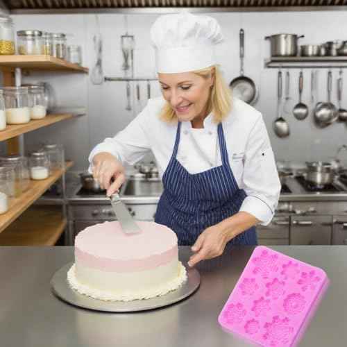 Christmas Snowflake Silicone Molds, Winter Snowflake Fondant Silicone Mold, Holiday Baking Molds for Clay Crafts, Candy and DIY Cake Baking Decoration (2)