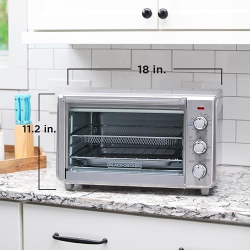 6-Slice Air Fry Toaster Oven - 5-in-1 Countertop Oven for Baking, Broiling, Toasting & Air Frying