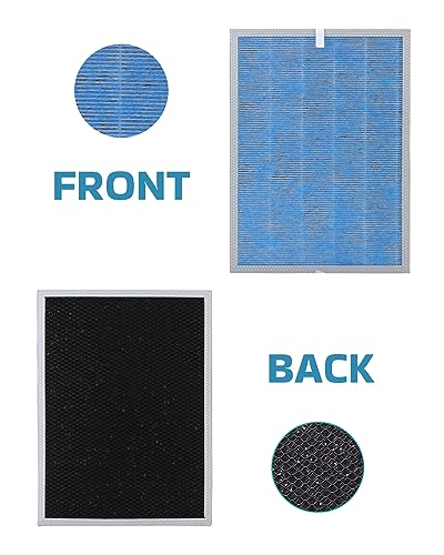 MSA3 True HEPA Filter Replacement Compatible with Membrane Solutions MSA3 and MSA3S Air Purifier 4-in-1 H13 (4 Pack)