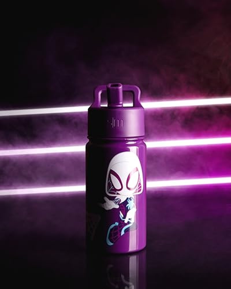 Simple Modern Kids Summit Water Bottle with Straw Lid | Paw Patrol 14oz Stainless Steel Cup Insulated Tumbler for Toddlers, School | Skye Flowers