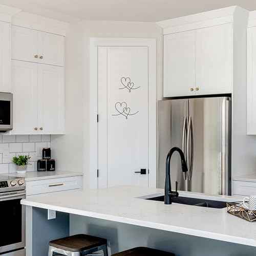 2 Pieces Metal Duo Hearts Wall Decor, Metal Wire Heart Signs Art, Love Heart Decoration For Home Bedroom Living Room Wall Shelf Hanging Decoration Valentine's Day Gifts (Black)