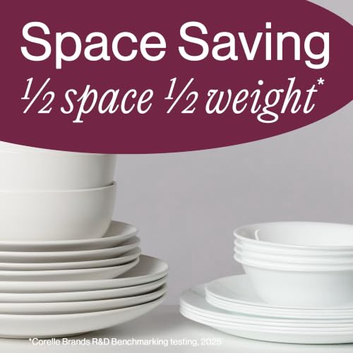 Corelle 6oz Ramekin Bowls Set of 6 | Winter Frost White, Durable & Stackable