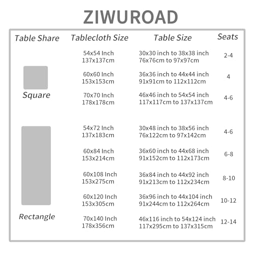 ZIWUROAD Red Waterproof Velvet Rectangle Christmas Tablecloth 70x140"