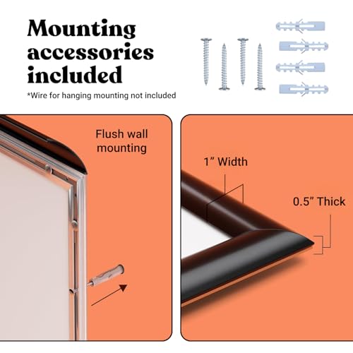 24x36 Inch Poster Frame - Black Snap Front Display with Anti-Glare Cover - Variation of THIS listing