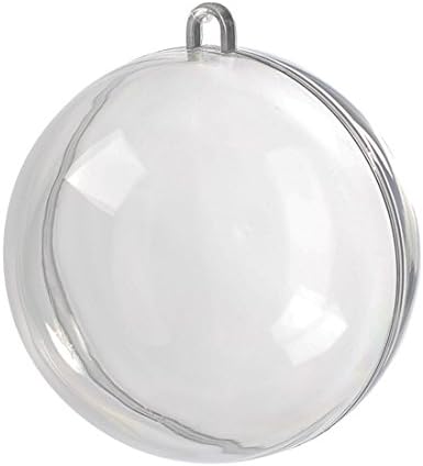 Clear Plastic Ball Ornaments - 80mm, Pack of 12 - Perfect for Holiday Decor