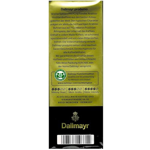 Ground Coffee Dallmayr Prodomo Arabica Blend 17.6oz Pack of 2 - German Premium Coffee