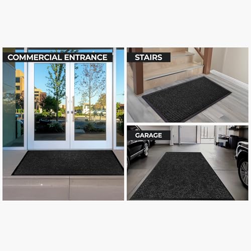 Charcoal Heavy Duty 3' x 5' Commercial Floor Mat for Garage & Entryway - FloorGuard Variation 1