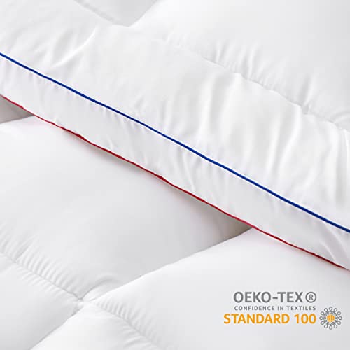 Bedsure Twin XL Mattress Topper, 900GSM Thick Soft Twin Extra Long Mattress Topper with Deep Pocket up to 6-21 Inches Mattress, Quilted Fitted Breathable Bed Pad Cover for College Dorm, White