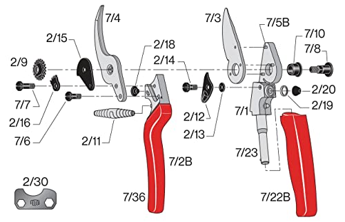 Felco F7 Large Rotating Handle Pruning Shears – Swiss-Made Garden Clippers