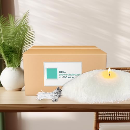 Pearl Wax Sand DIY Candle Making Set - 10 lb, Reusable & Unscented with 100 Wicks - Pearl Wax Variation