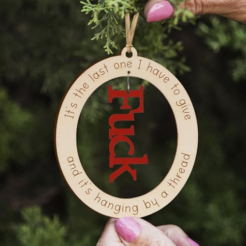 Funny Fuck Ornament 2025 - Exchange Funny Ornaments for Adults - Naughty Ugly Christmas Tree Hanging - Unique Christmas Ornaments, Dirty Santa Gifts for Adults