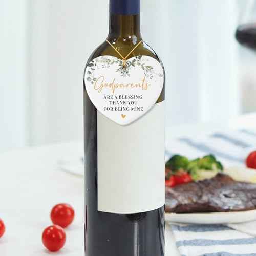 Best Gifts for Godparents Thank You for Being Mine Godparents Gifts Ideas Godparent Gift from Godchild Birthday Gift for Godparent Christmas Tree Decoration Ceramic Heart Ornament