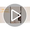 DUMOS 47x14 Inch Full Length Door Mirror - Black, Full Body Mirror, Wall & Door Mount, Removable Hook System