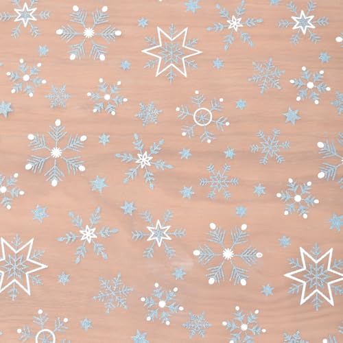 Joanlody Blue Christmas Snowflake Table Runner 28x120 inches Winter Decor