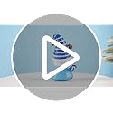 ShinyRelief 4 Pcs Resin Winter Gnome Figurines Decoration - Blue White Snow