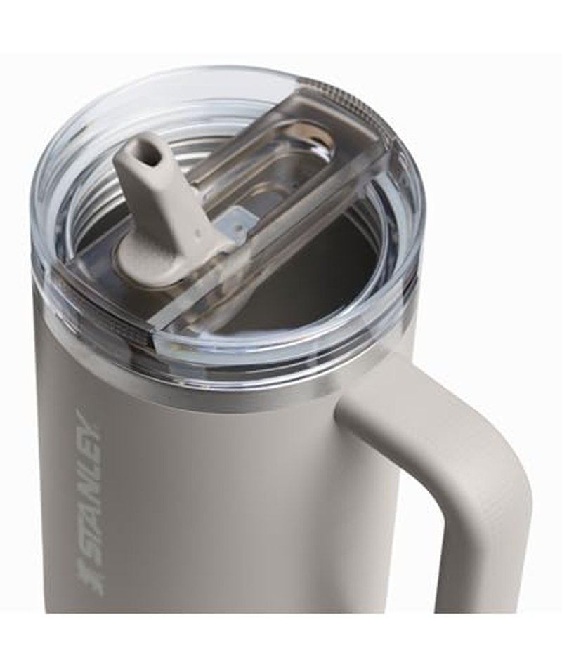 STANLEY Quencher ProTour Flip Straw Tumbler with Leakproof Lid 30 oz | Built-In Straw & Handle | Cupholder Compatible for Travel | Insulated Stainless Steel Cup | BPA-Free | Ash