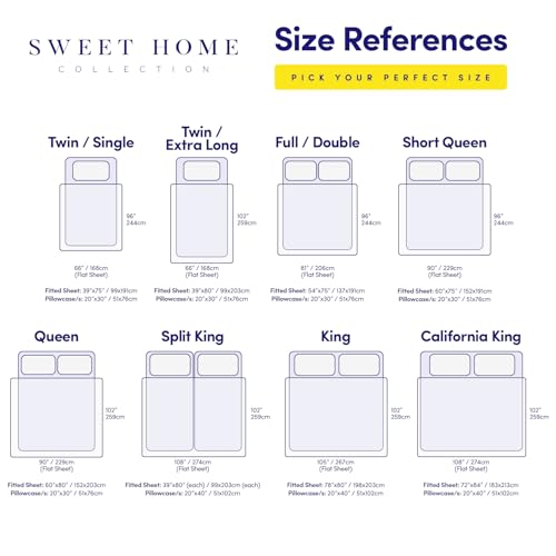 Gray Flannel Bed Sheet Set - Deep Pocket King Bedding with Fitted & Flat Sheets