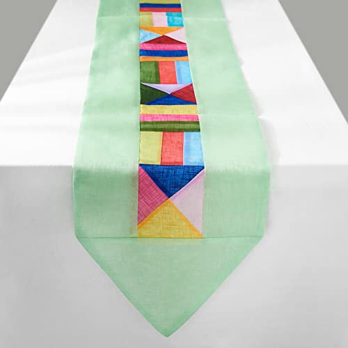 JYHOME Traditional Korean Ramie Table Runner 78 x 11 in - Mint (JY001)
