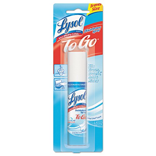 Lysol Disinfectant Spray to Go, Crisp Linen Scent, 8-Pack Travel Size