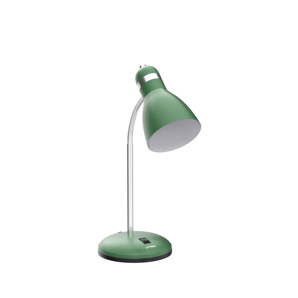 LEPOWER Metal Desk Lamp, Adjustable Goose Neck Table Lamp, Eye-Caring Study Desk Lamps for Bedroom, Study Room and Office (Green)