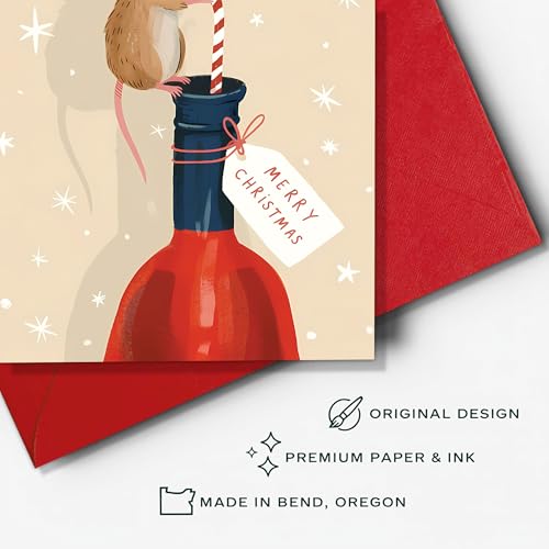 Podagree Christmas 78 Funny Wine Lover Card - Perfect Holiday Greeting Gift