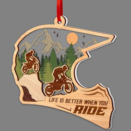 Couple Fox Motocross Christmas Dirt Bike Ornament - Christmas Tree Decor 2026