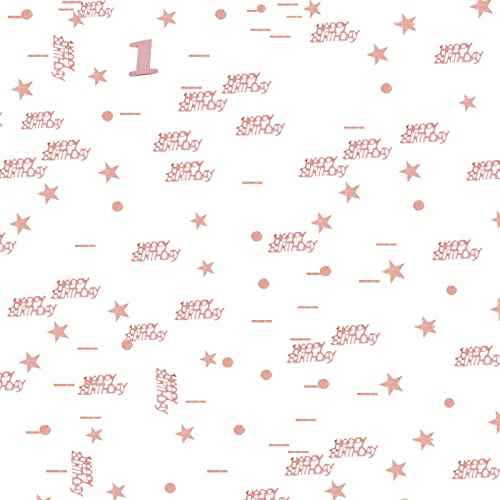 1650 pcs Happy Birthday Rose Gold Confetti 1/13/16/18/20/21/30/40/50/60/70/80/90 Digital Decorative Confetti Heart Confetti Perfect for Table Decorations Party Supplies (21)