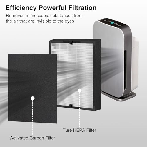 45i Replacement Filter, Compatible with Alen Breathesmart Flex Bh400 and 45i Air Purifier, 1400 Sq. Ft | Perfect for Home & Offices, Pack: 2 H13 True HEPA+ 6 Carbon Pre-Filters,Part#B4-Fresh/FL40