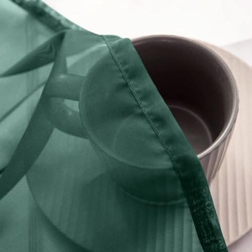 MIULEE Christmas Sheer Window Scarf Valance 54x144 Hunter Green - One Panel