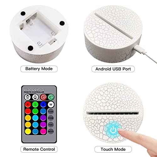 sunduck 3D Illusion Cat Night Light for Kids - 3 Patterns and 16 Colours Change with Remote Control Kitty Lamp Room Decor Birthdays Holidays Christmas Gifts for Kids and Girls