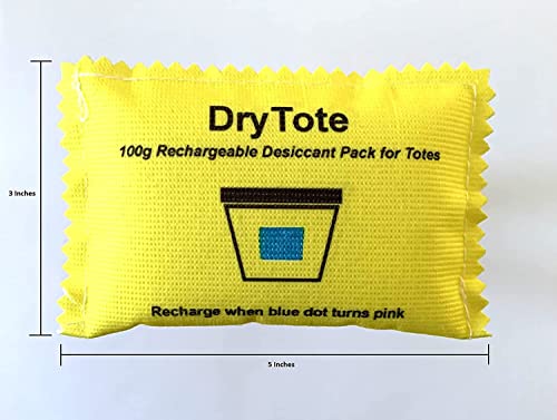 DryTote Rechargeable Desiccant Packs 10 Pack - Color Indicating Silica Gel Moisture Absorber for Storage & 3D Printer Filament - Variation 10