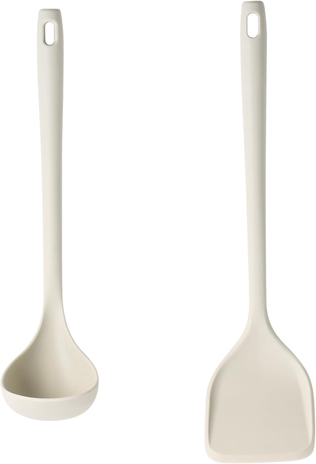 SENSARTE Kitchen Utensils 2-Piece, Silicone Cooking Utensils, Silicone Spatula and Ladle for Nonstick Cookware