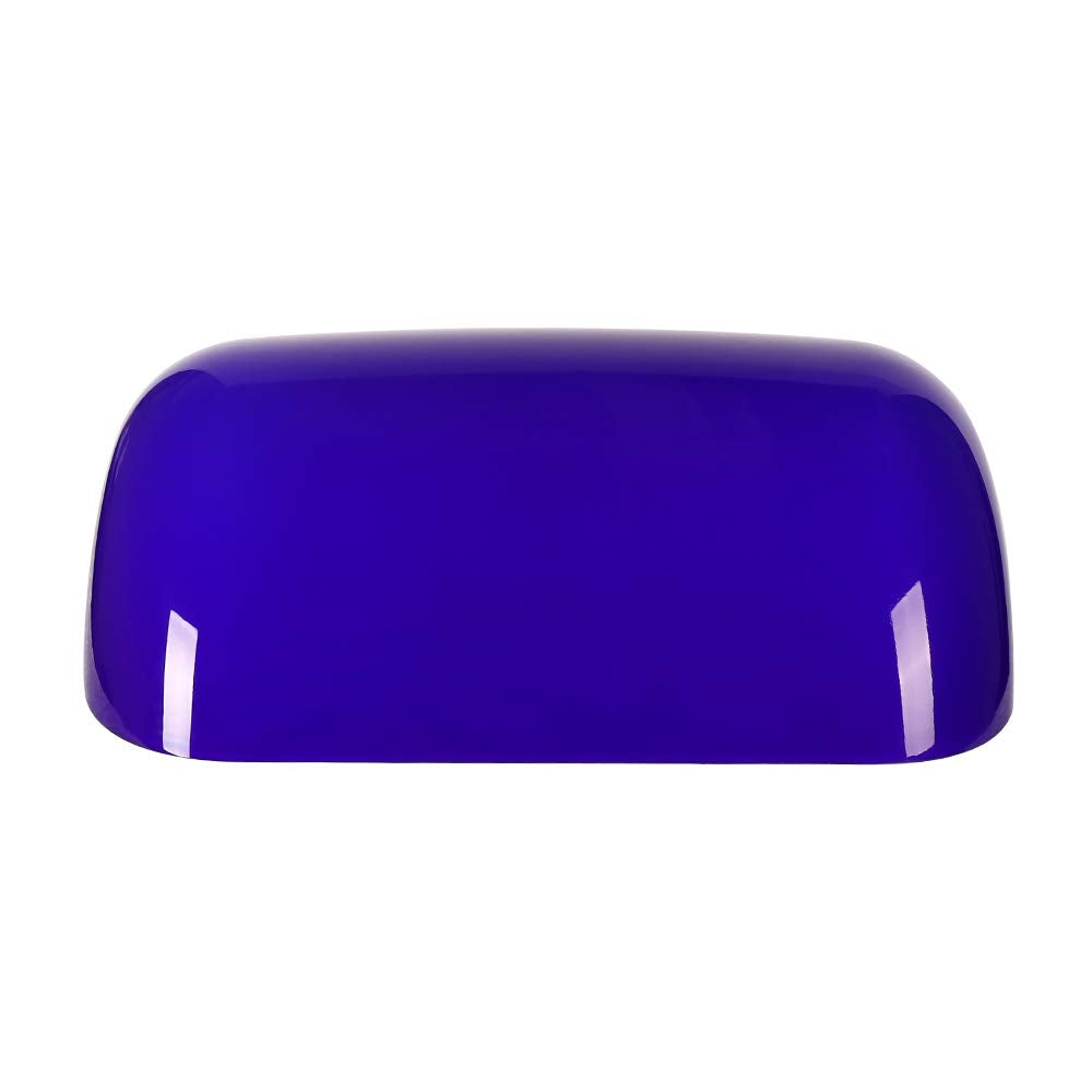 Newrays Glass Bankers Lamp Shade Cover Replacement,L8.85 W5.11 (Blue)