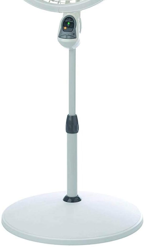 Lasko Elegance and Performance Pedestal Stand Fan, 3-Speeds, 90 Degree Oscillation, Adjustable Height, Timer, Remote for Indoor, Bedroom, Living Room, Home Office, Dorm Use, 18 Inch, White, 1850