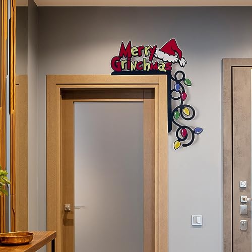 Jxueych D/Right Christmas Door Corner Decor – Funny Wooden Home & Holiday Decor